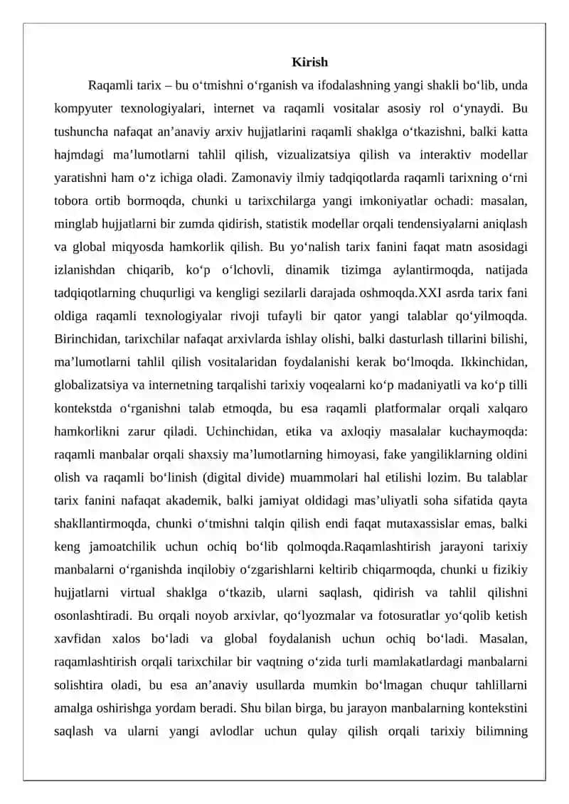 XXI asrda raqamli tarix 2