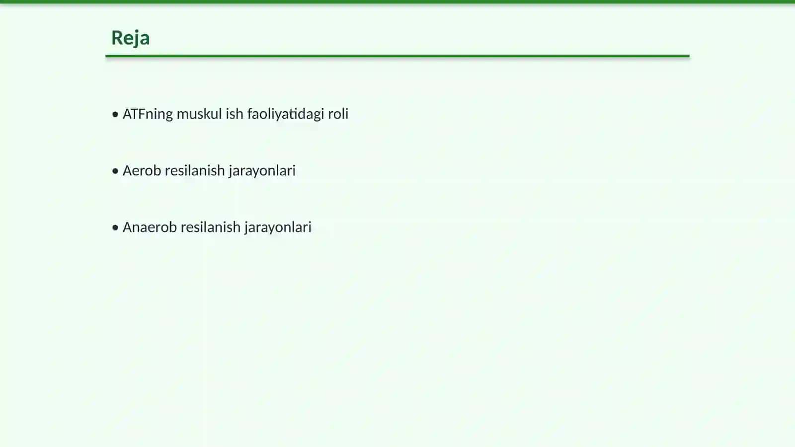 Muskul ish faoliyatida ATFning anaerob va aerob resilanish yoʻlari 2
