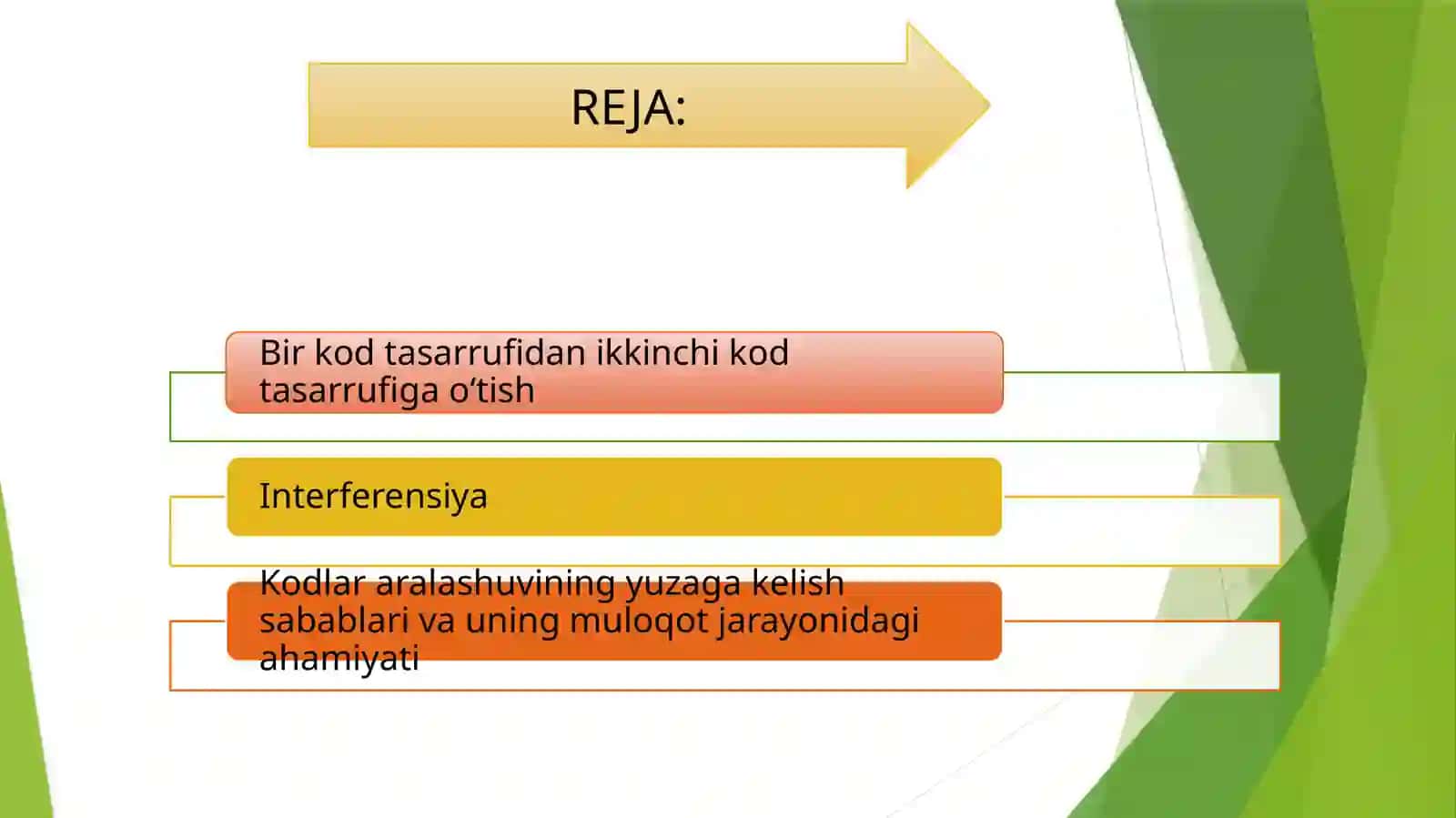 Interferensiya.Kodlar aralashuvi 2