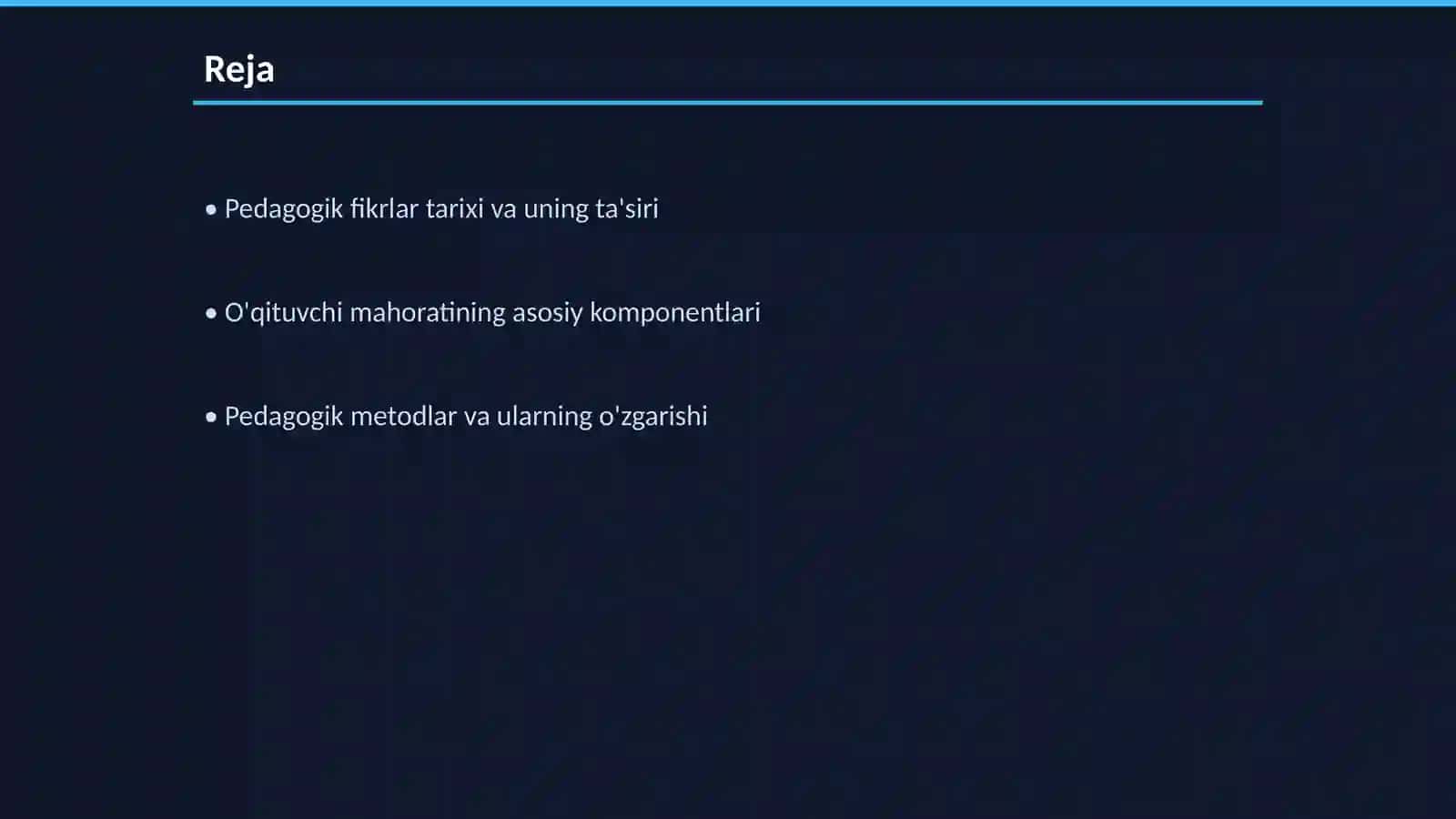 O'qituvchi mahorati masalalari 2