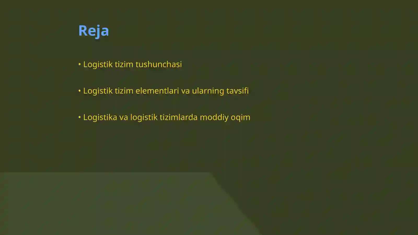 Logistik tizim tushunchasi va turlari 2