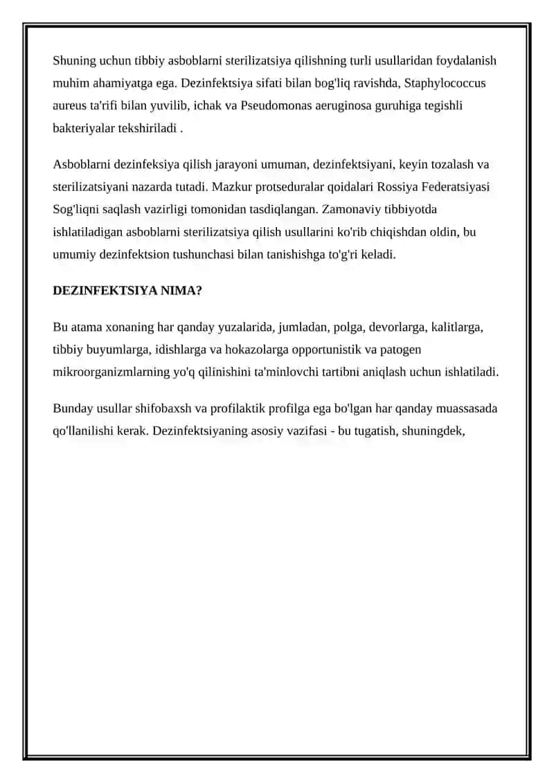 STERILIZATSIYA QILISH UCHUN ISHLATILADIGAN APARATLARI 2