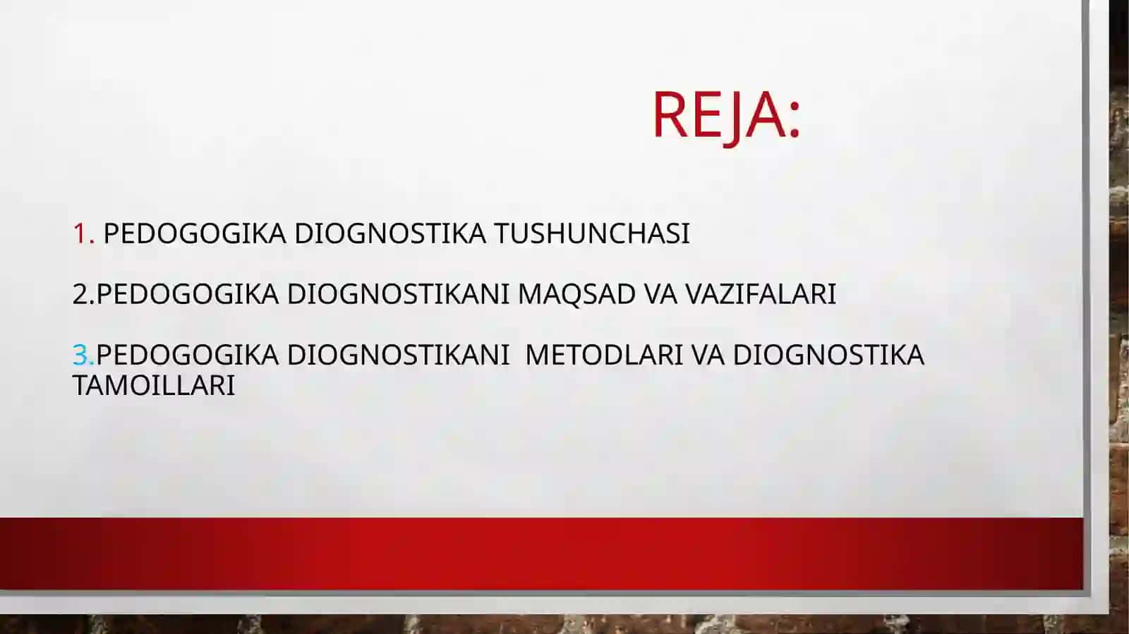 Pedagogik diagnostika asoslari 2