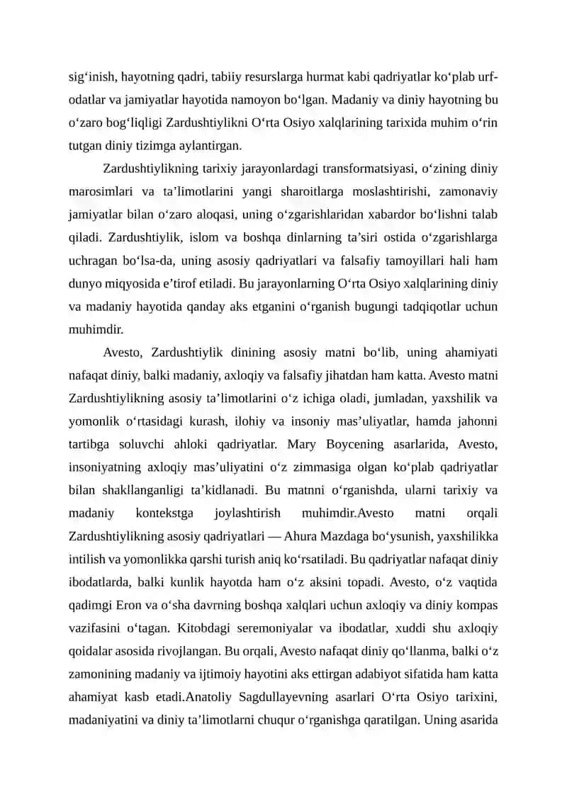 Zardushtiylik Bilan Bog’liq Urf Odat va Marosimlarning Transformatsiyon Jarayonlari 2