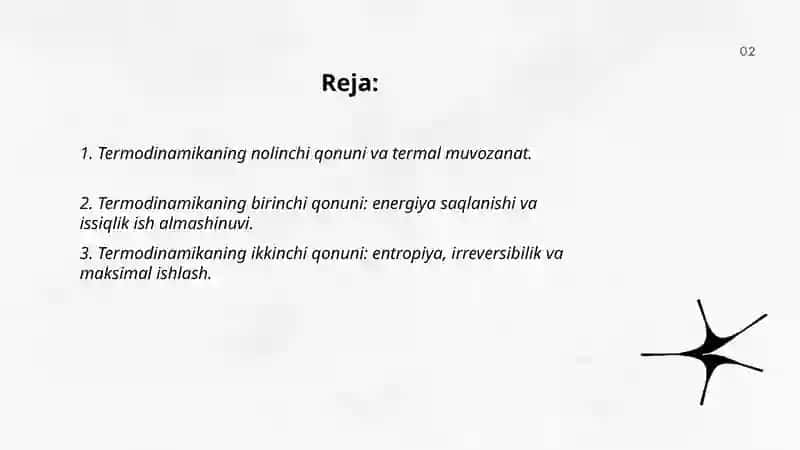 Termodinamika qonunlari 2