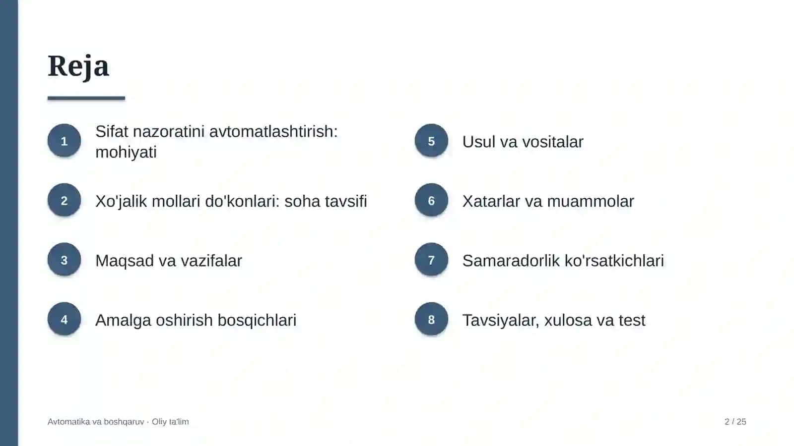 xo'jalik mollari do'konlarida sifat nazoratini avtomatlashtirish 5774 2