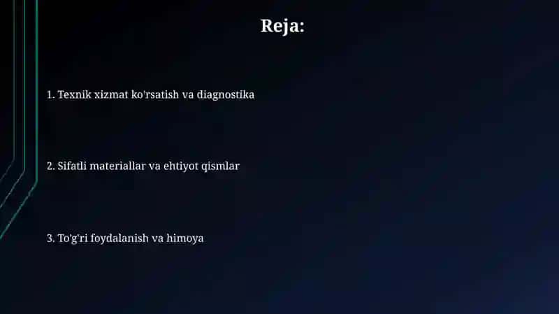 Avtomabil transport vositalarining xizmat muddatini oshirish usullari 2