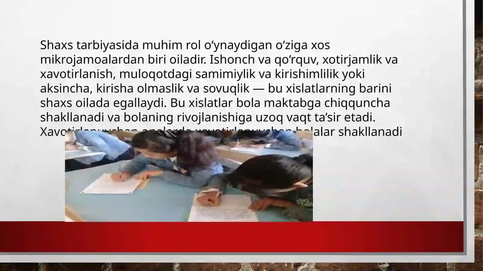 Boshlang’ich sinovchilar shaxsiyatini shakllantirish 2