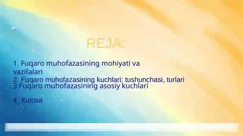 Fuqaro muhofazasining kuch va vositalari 2