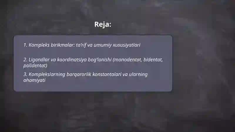 Kompleks birikmalar 2