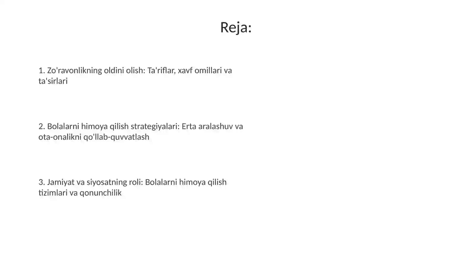 Xavf guruhidagi bolalarga nisbatan kuch ishlatish profilaktikasi 2