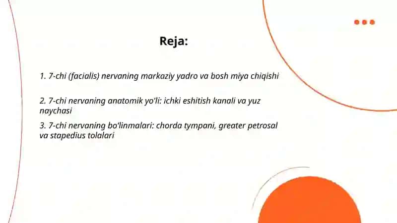 7 - 9, juft bosh miya nervlari. Adashgan nerv. Adashgan nervning oziga xos tuzilishi 2