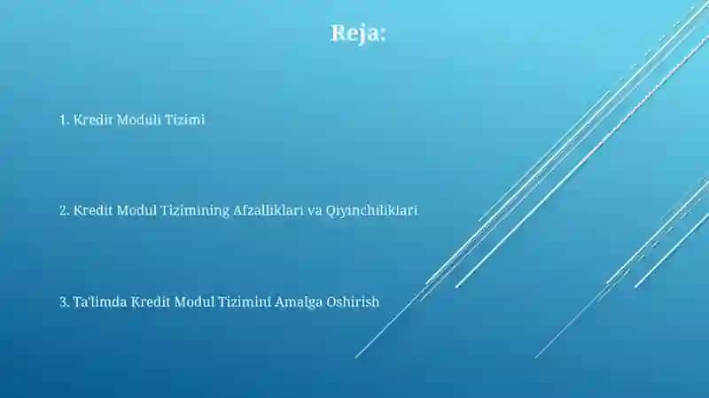 Ta'limda kredit modul tizimi 2