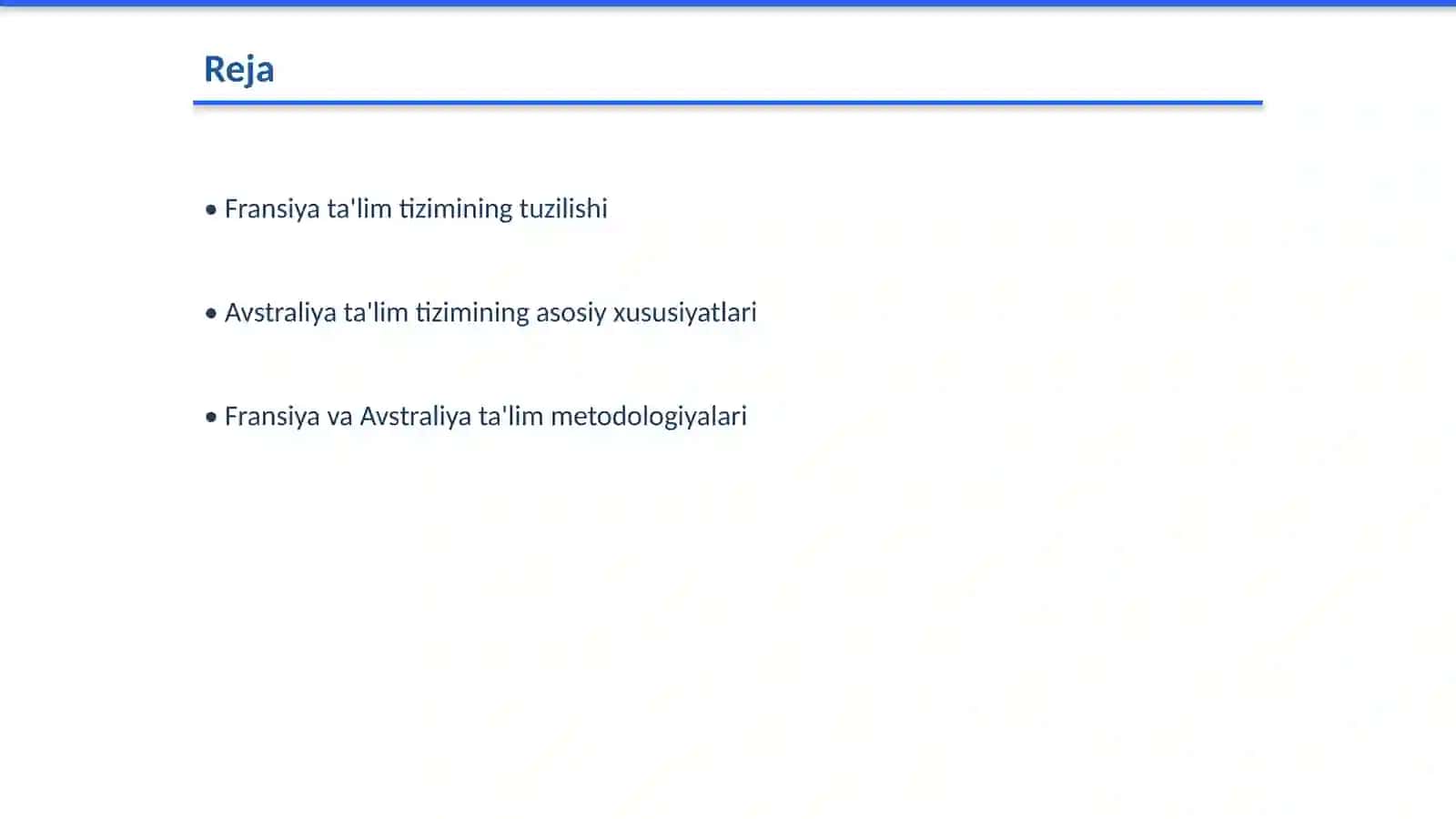 Fransiya va Avstraliya ta'lim tajribasi 2