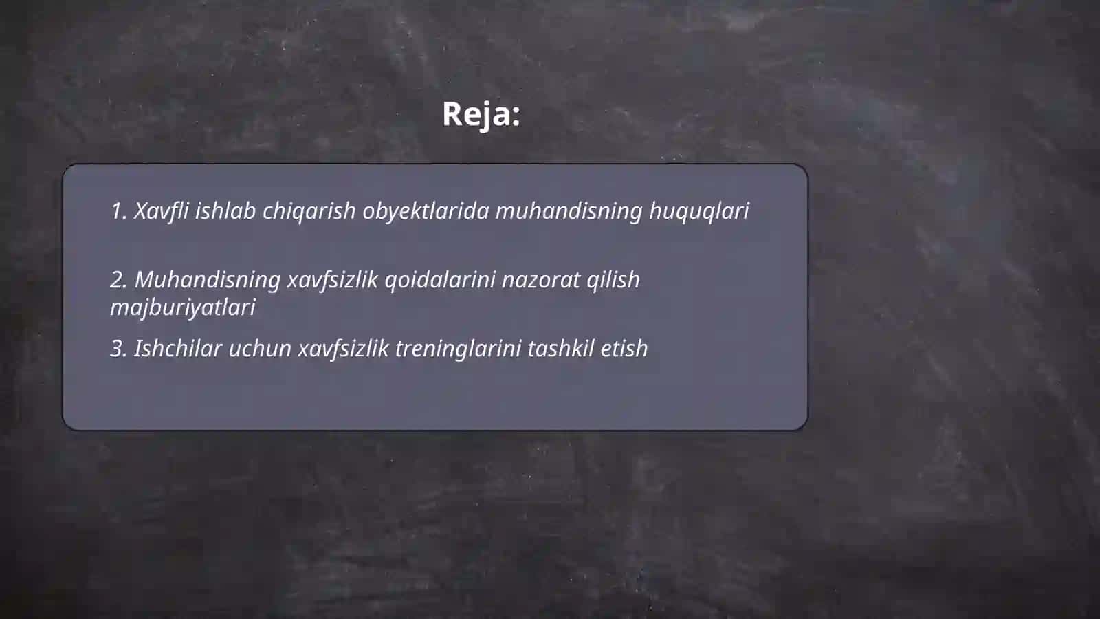 Xavfli ishlab chiqarishobyektlarida muhandisning huquqlari 2