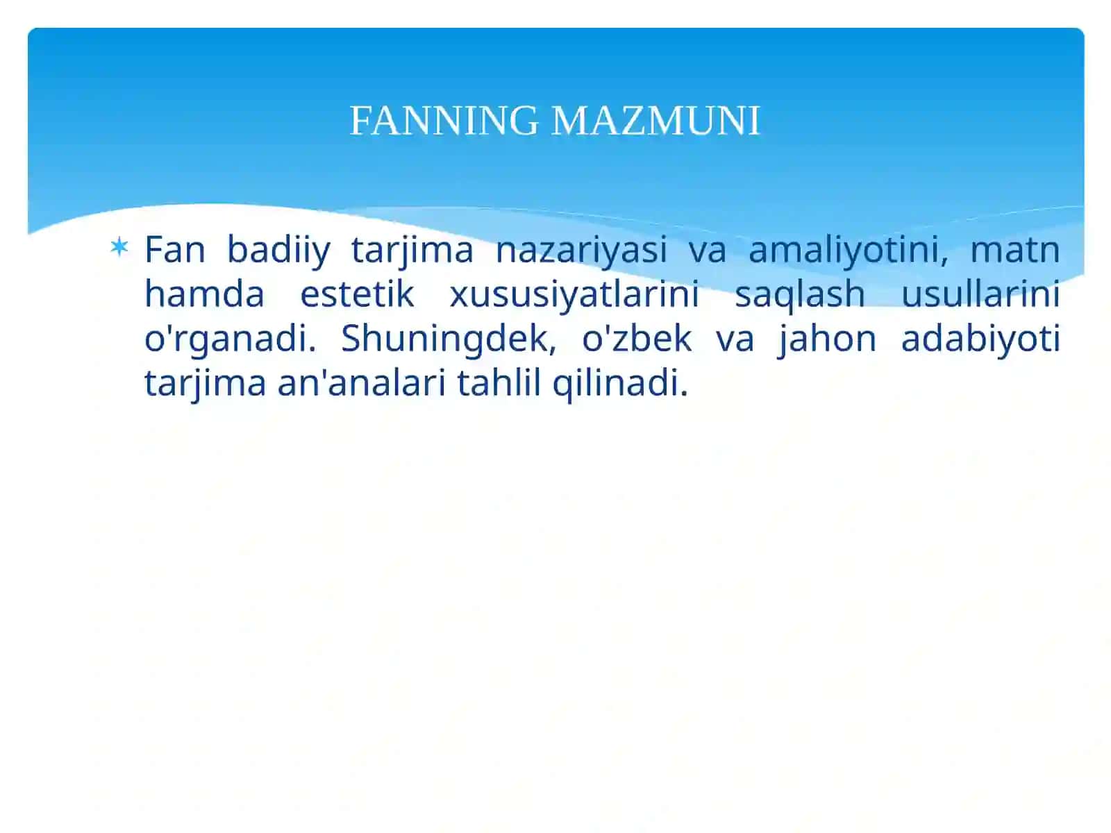 Zamonaviy adabiyot tarjima va talqin 2
