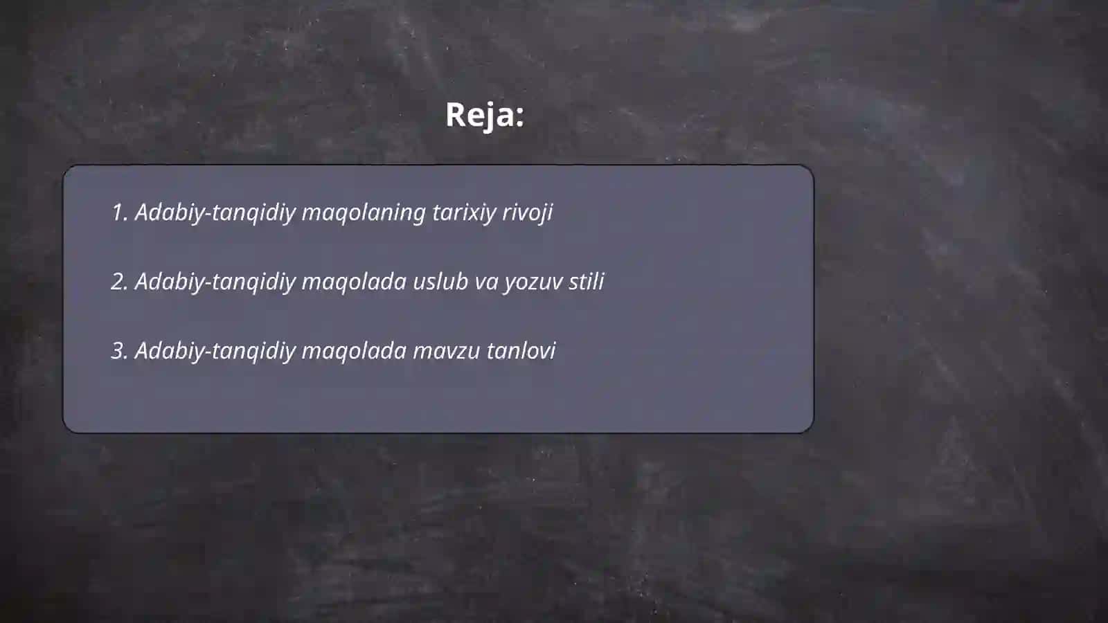 Adabiy-tanqidiy maqola janri 2