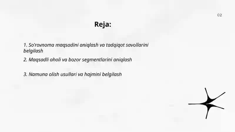 Bozor talab va taklifini tahlil qilishda ijtimoiy so'rovnoma yaratish 2