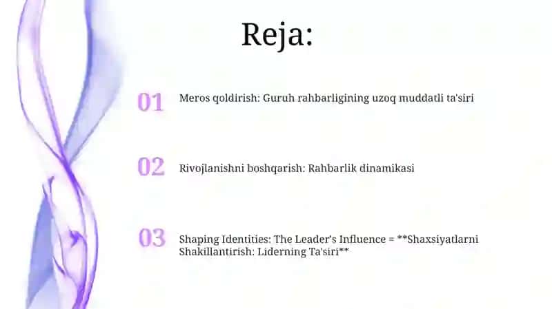 Shaxsiyatlarni Shakillantirish: Liderning Ta'siri 2