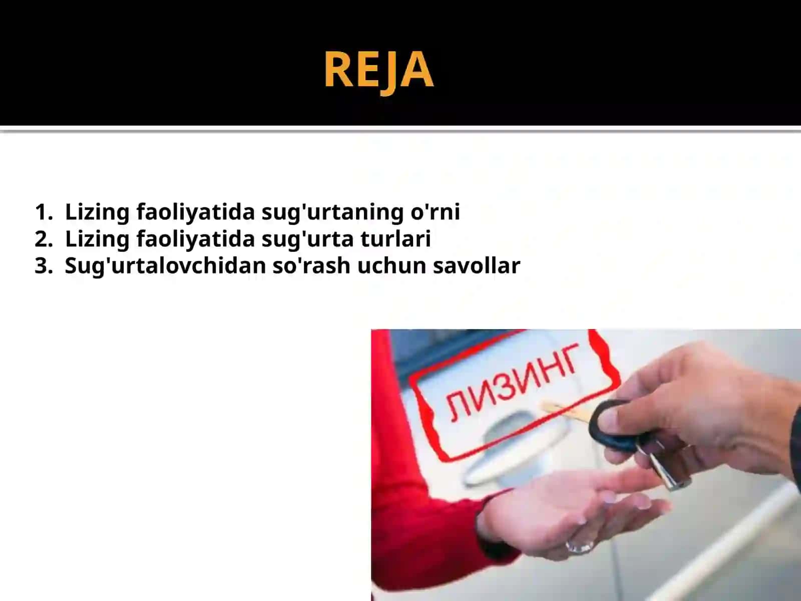 Sug'urta xavfini lizingga qo'llash 2