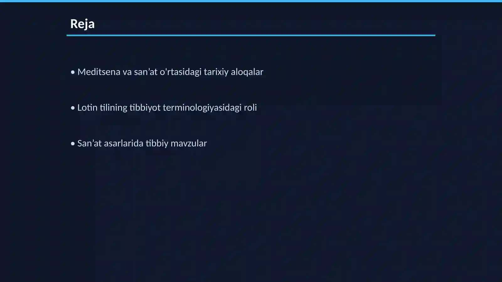 Meditsena Va San’at Lotin tili fanidan 2