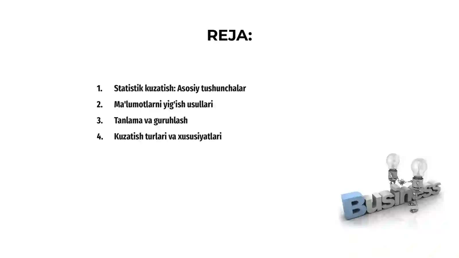 Statistik kuzatish uslubiyati 2