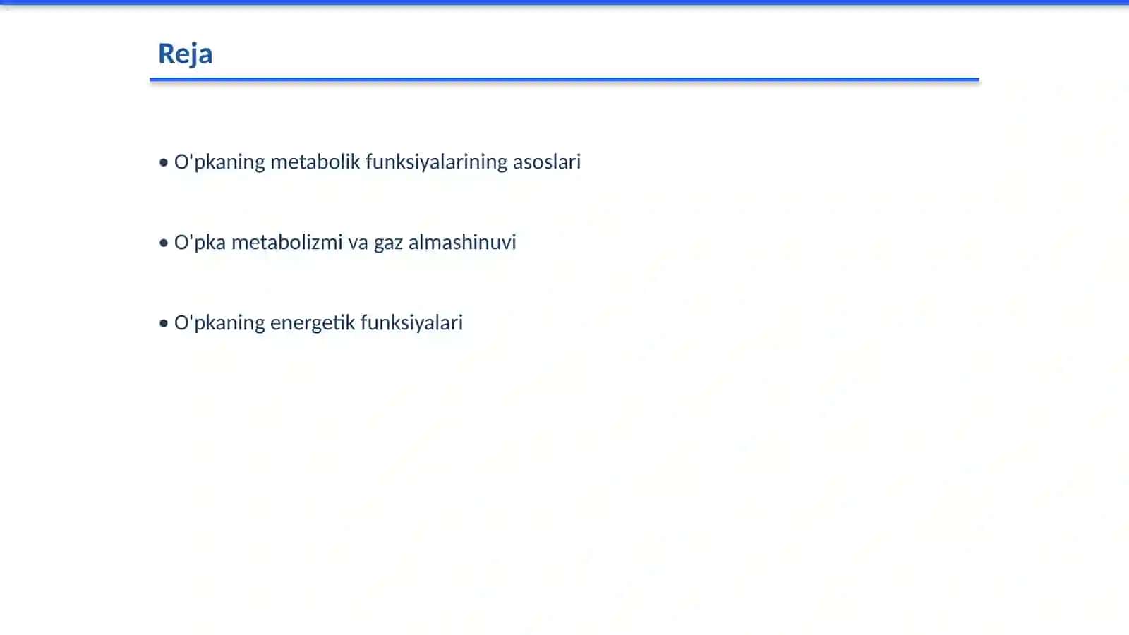 O'pkaning metabolik funksiyalari va ularning buzilishlari 2
