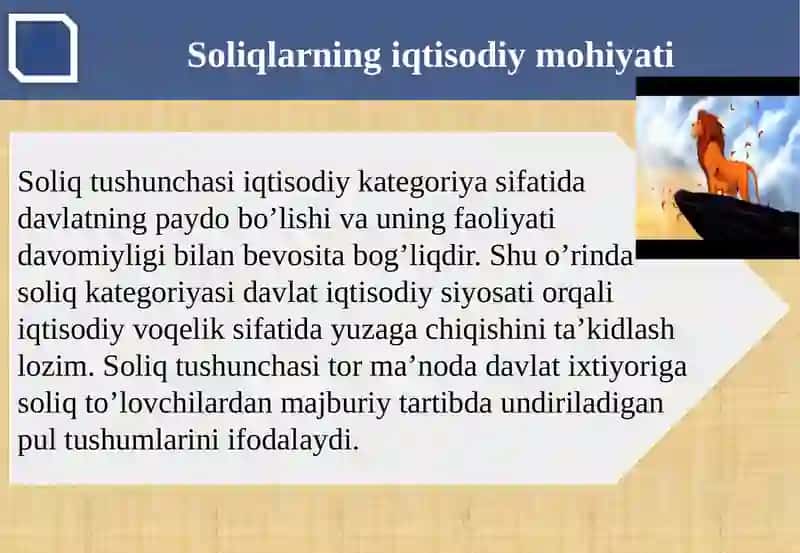 Soliqlarning iqtisodiy mohiyati va ahamiyati 2