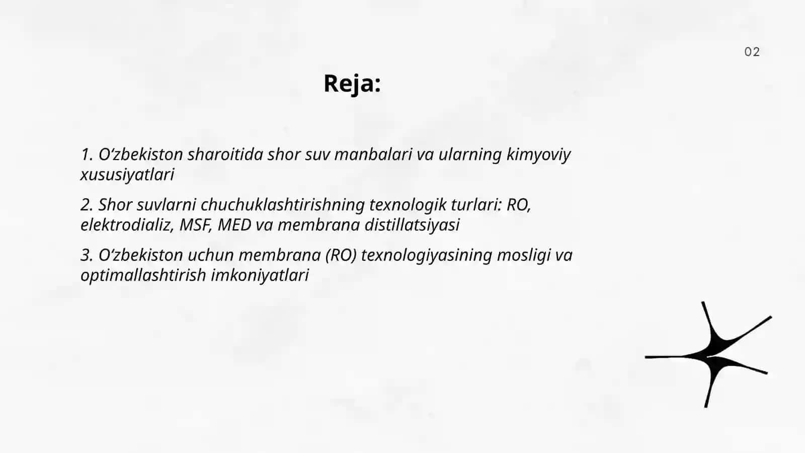 Shor suvlarni chuchuklashtirish texnologiyasi 2