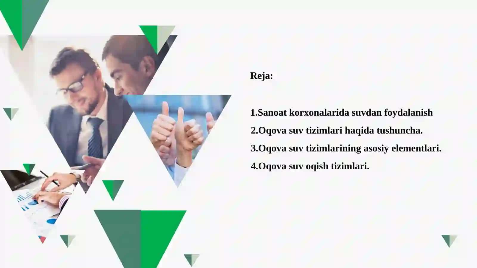 Sanoat korxonalarida suvdan foydalanish, oqova suvlarning hosil bo'lishi, 2