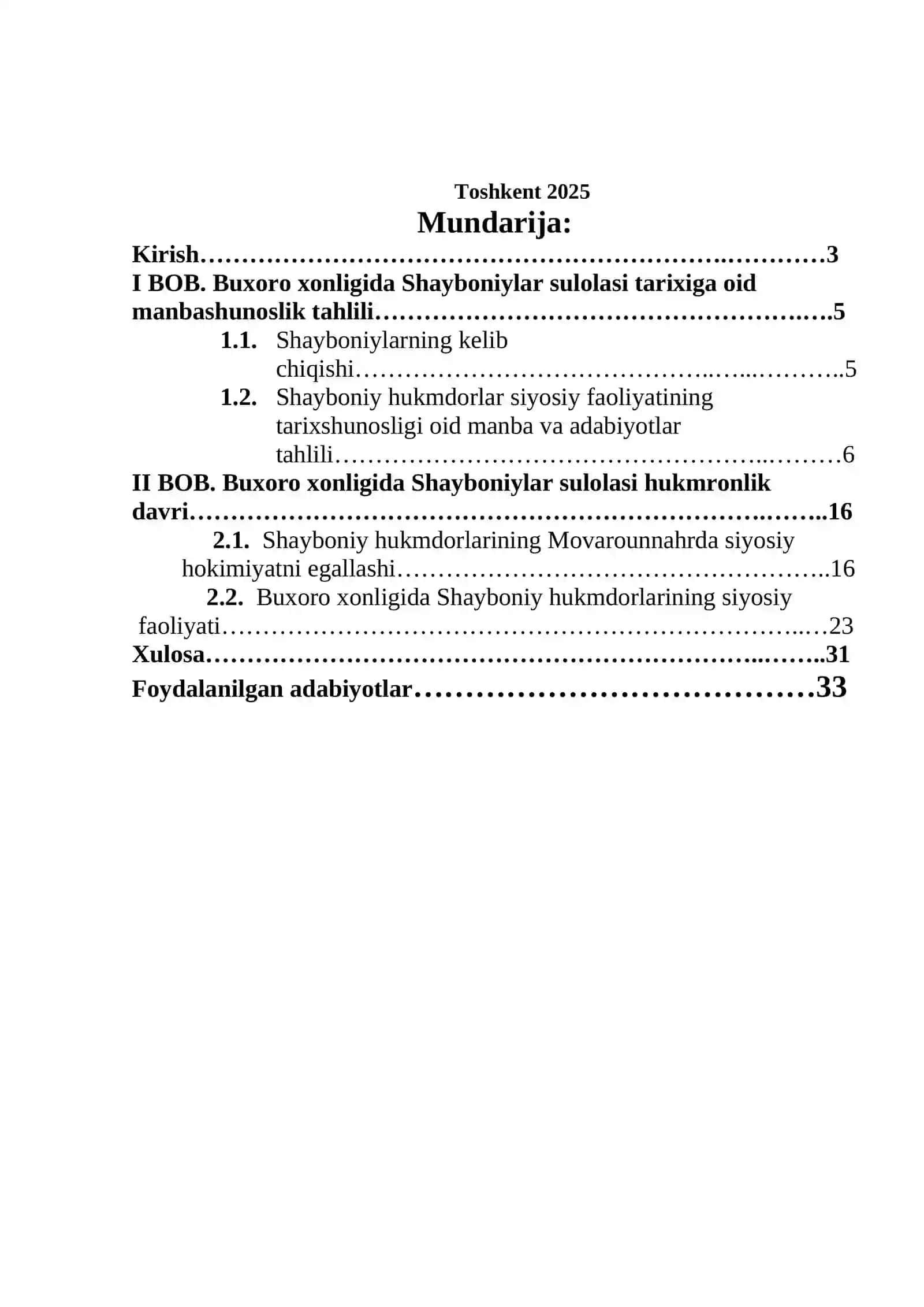 BUXORO XONLIGIDA SHAYBONIYLAR SULOLASI HUKMRONLIGI TARIXI. 2