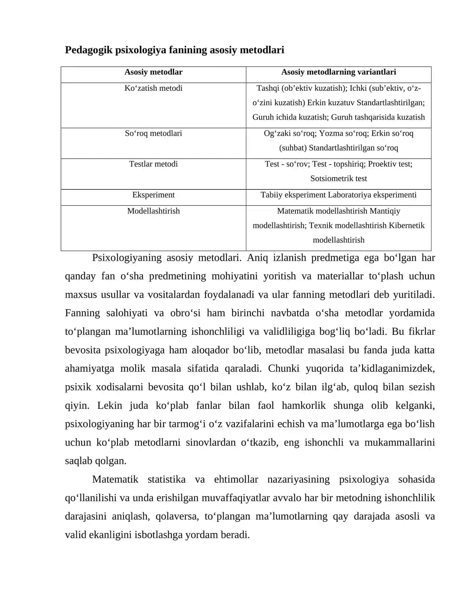 Pedagogik psixologiya fanining prinsiplari va ilmiy-tadqiqot metodlari 2