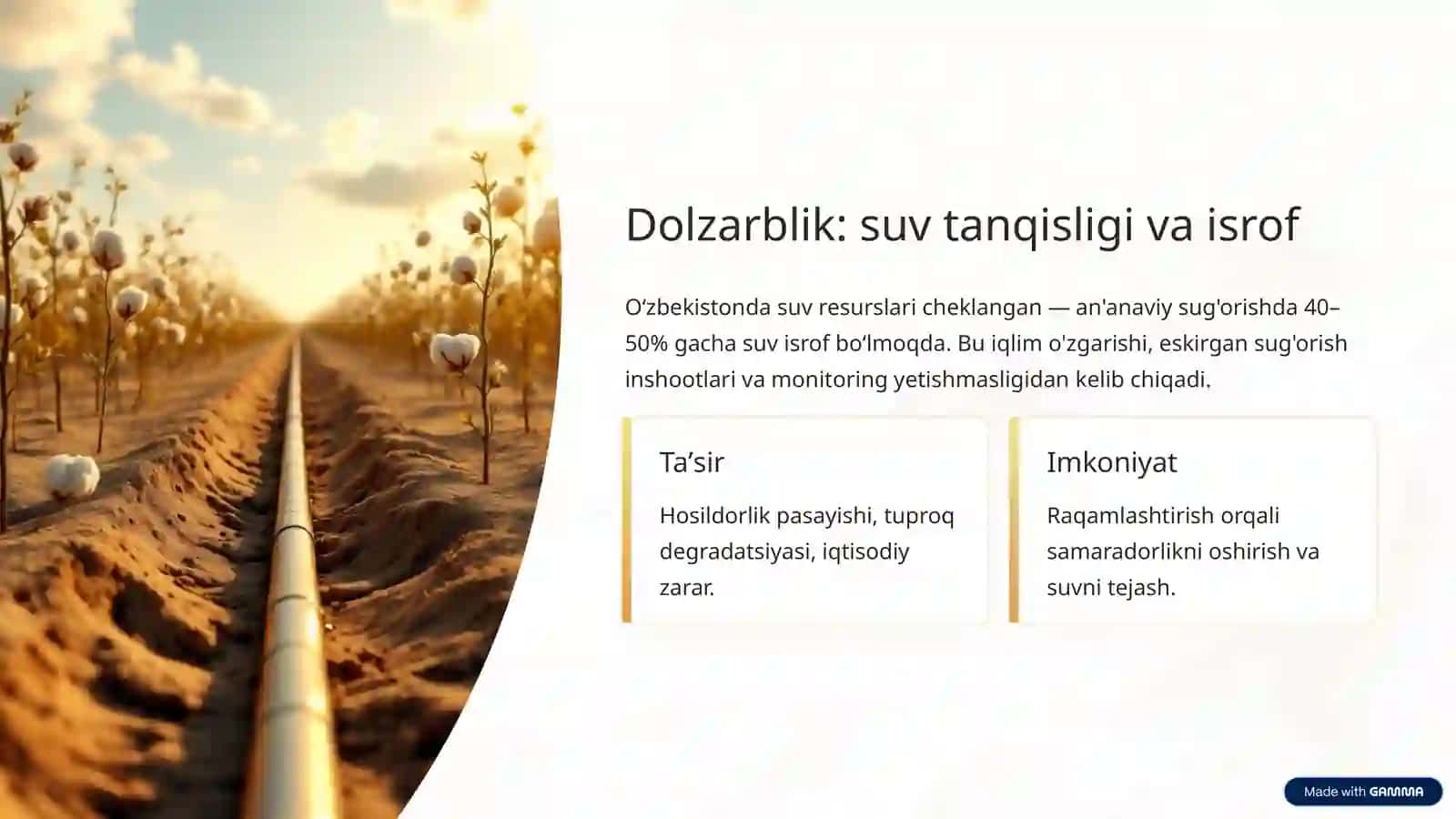 Smart agro qishloq xo'jaligini raqamlashtirish taqdimoti 2
