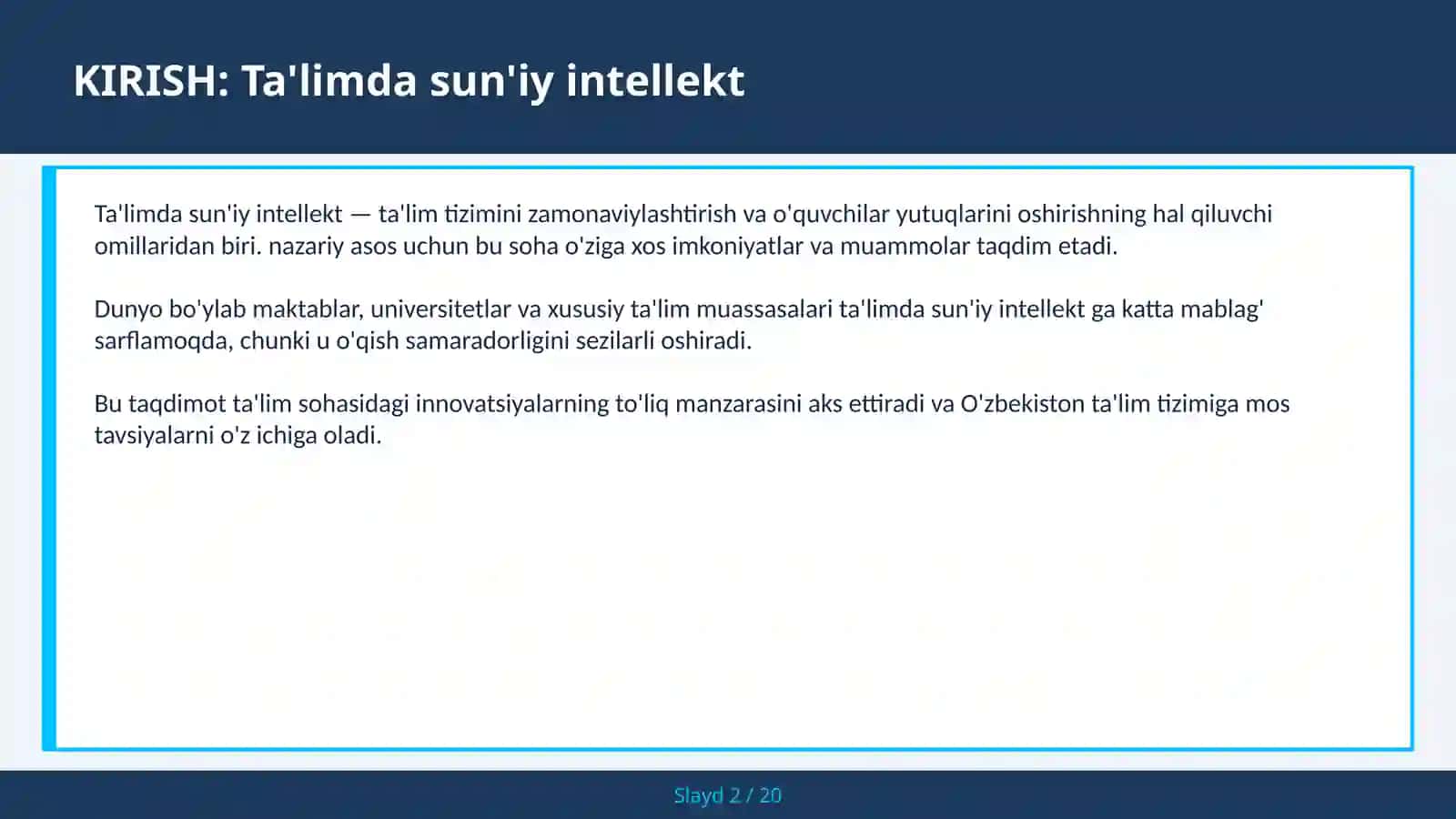 Ta'limda sun'iy intellekt 2