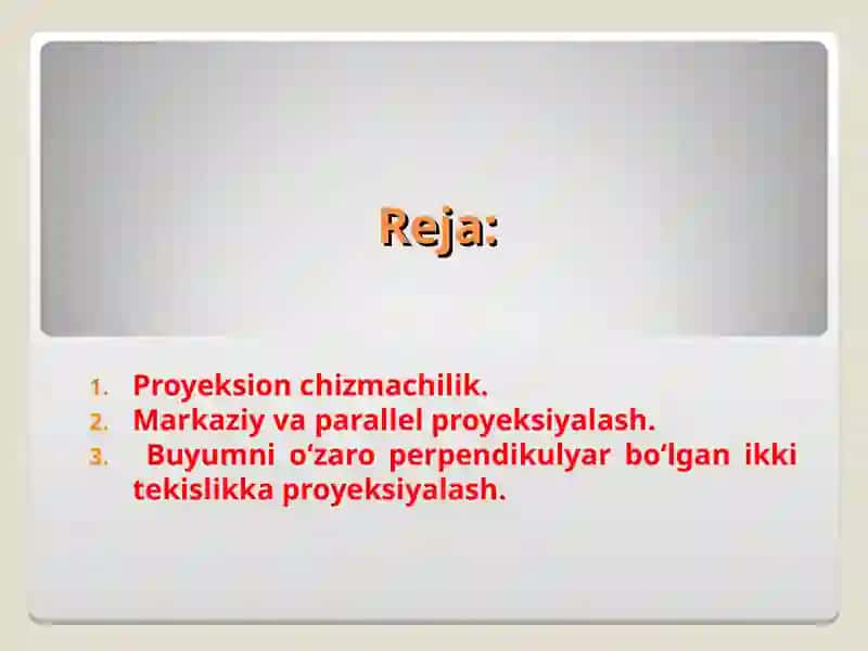 Proyeksion chizmachilik 2