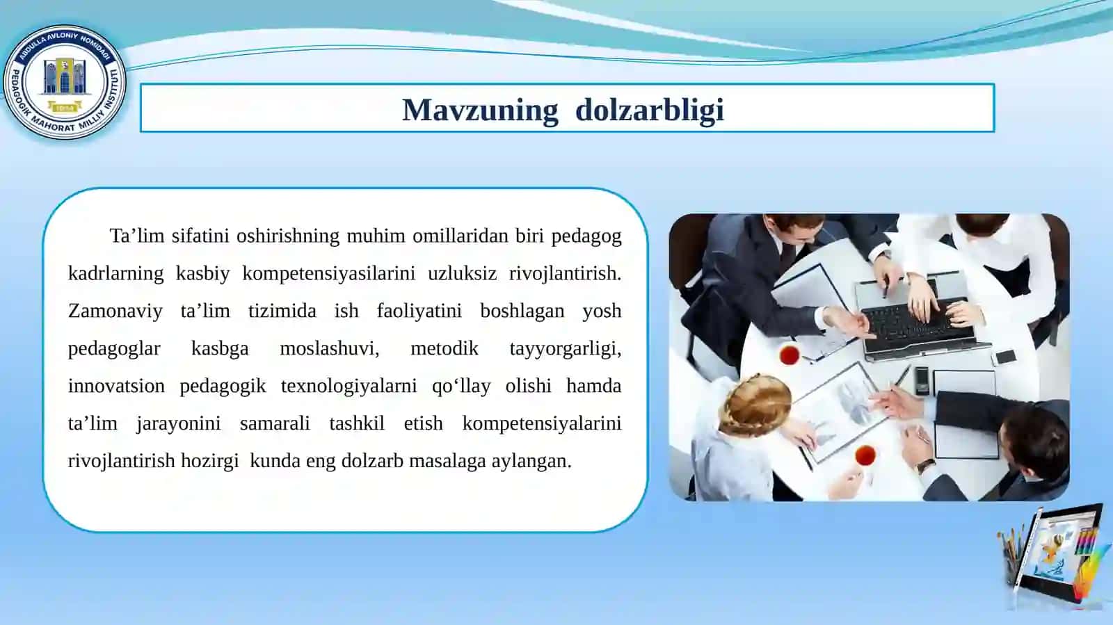 Menejerlik o‘quv kursi tayyorlash 2