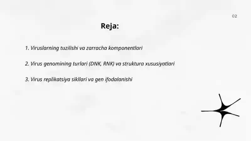 Viruslar molekulyar biologiyasi asoslari 2