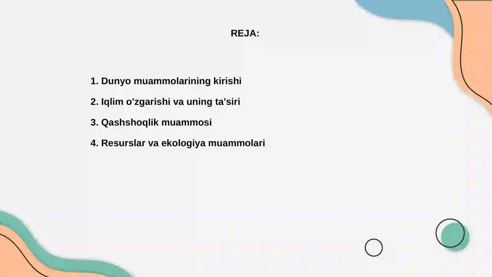 Global muammolar 2