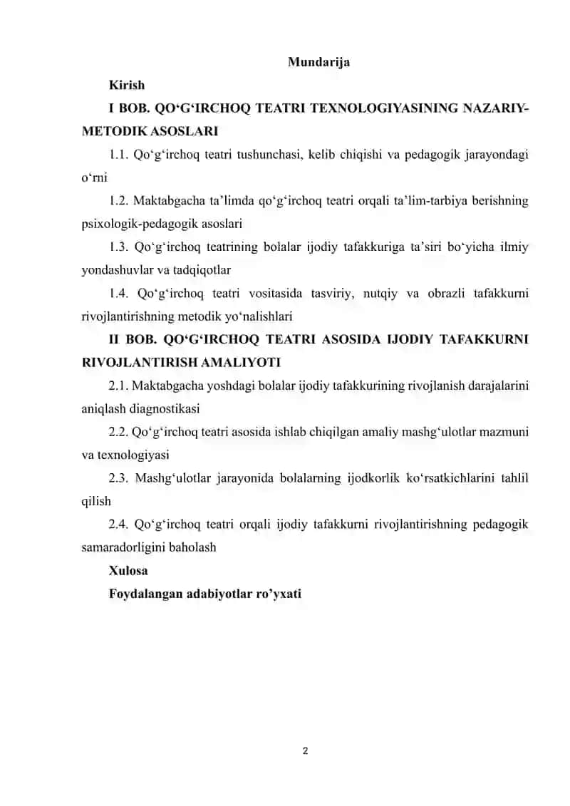 Qo’g’irchoq teatri orqali bolalarning ijodiy tafakkurini shakillantirish 2