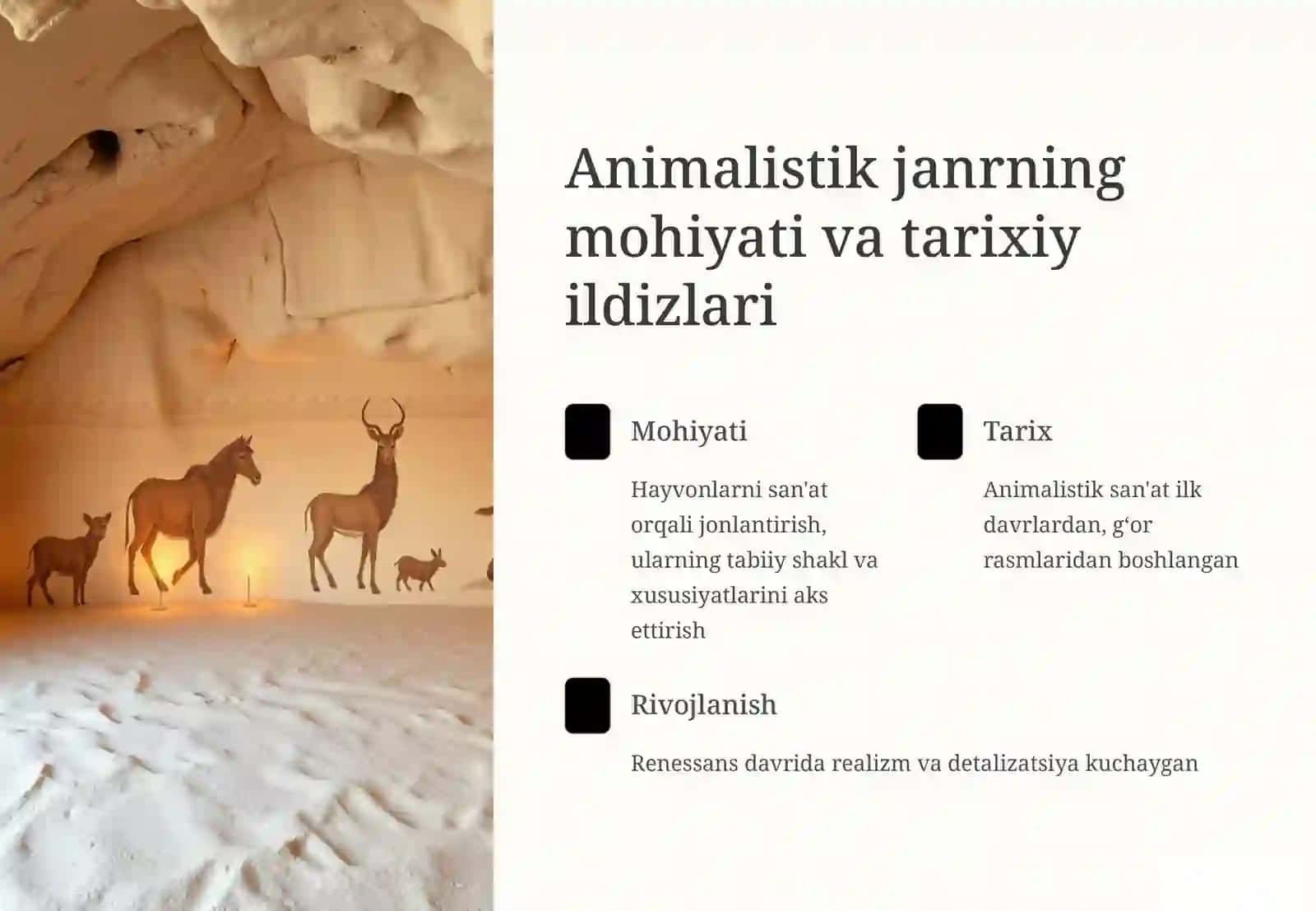 Tasviriy san’atda animalistik janr va uning tasvirini ishlash metodikasi 2