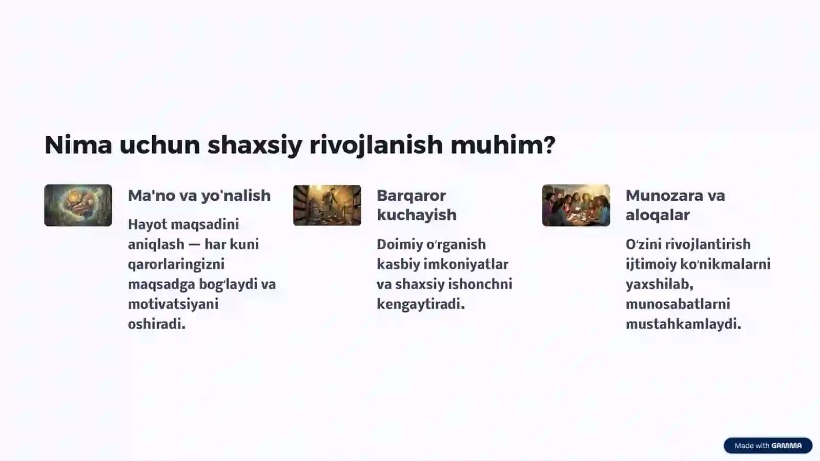 Shaxsiy o'sish O'z-o'zini takomillashtirish sari yo'l 2