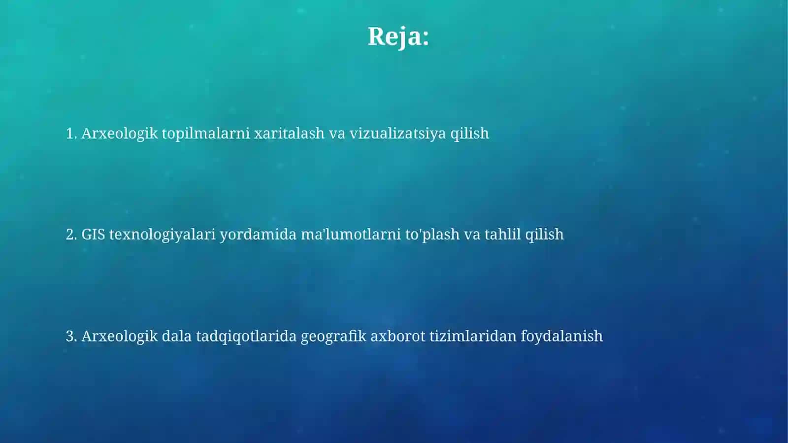 Arxeologik dala tadqiqotida geoinformatsiontizimdanfoydalanish 2