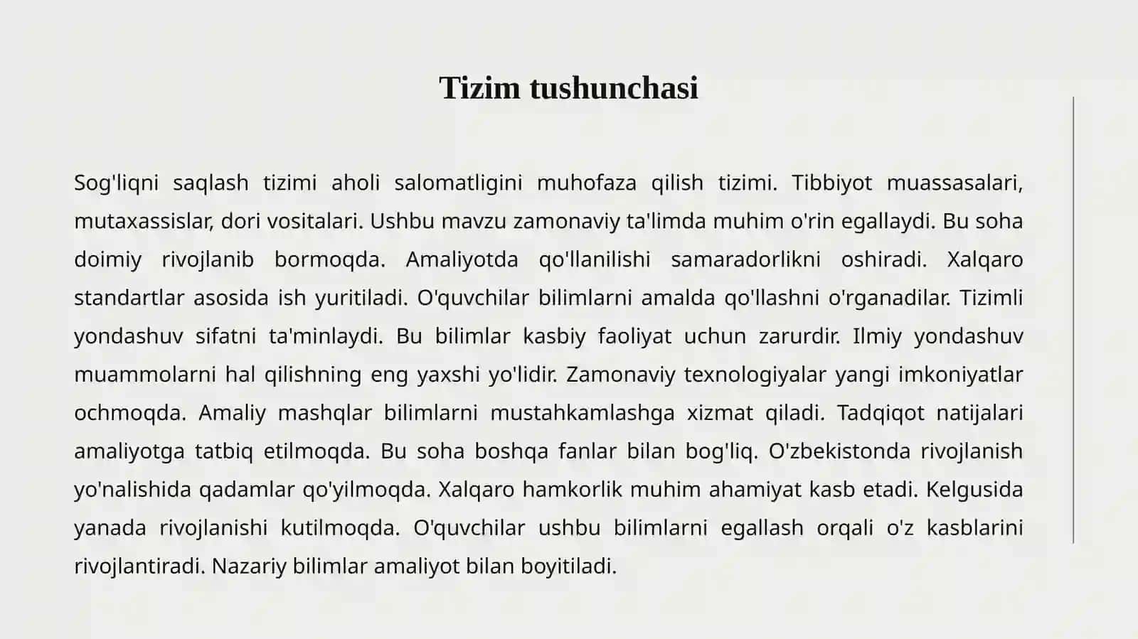 SOG'LIQNI SAQLASH TIZIMI 2