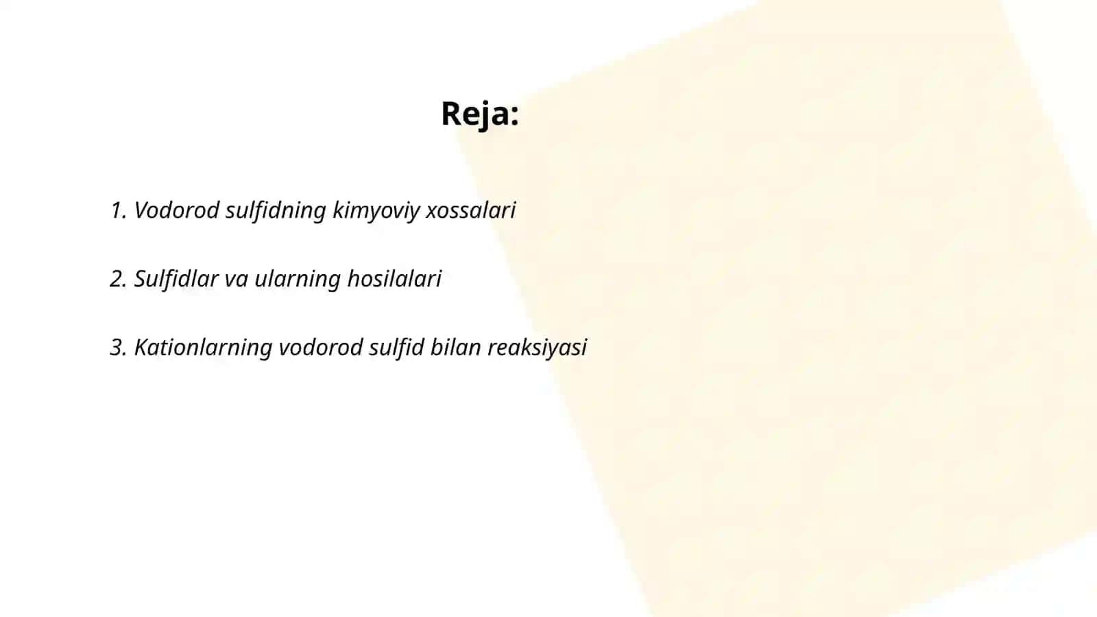 Vodorod sulfid asosida kationlarni guruhga boʻlish 2