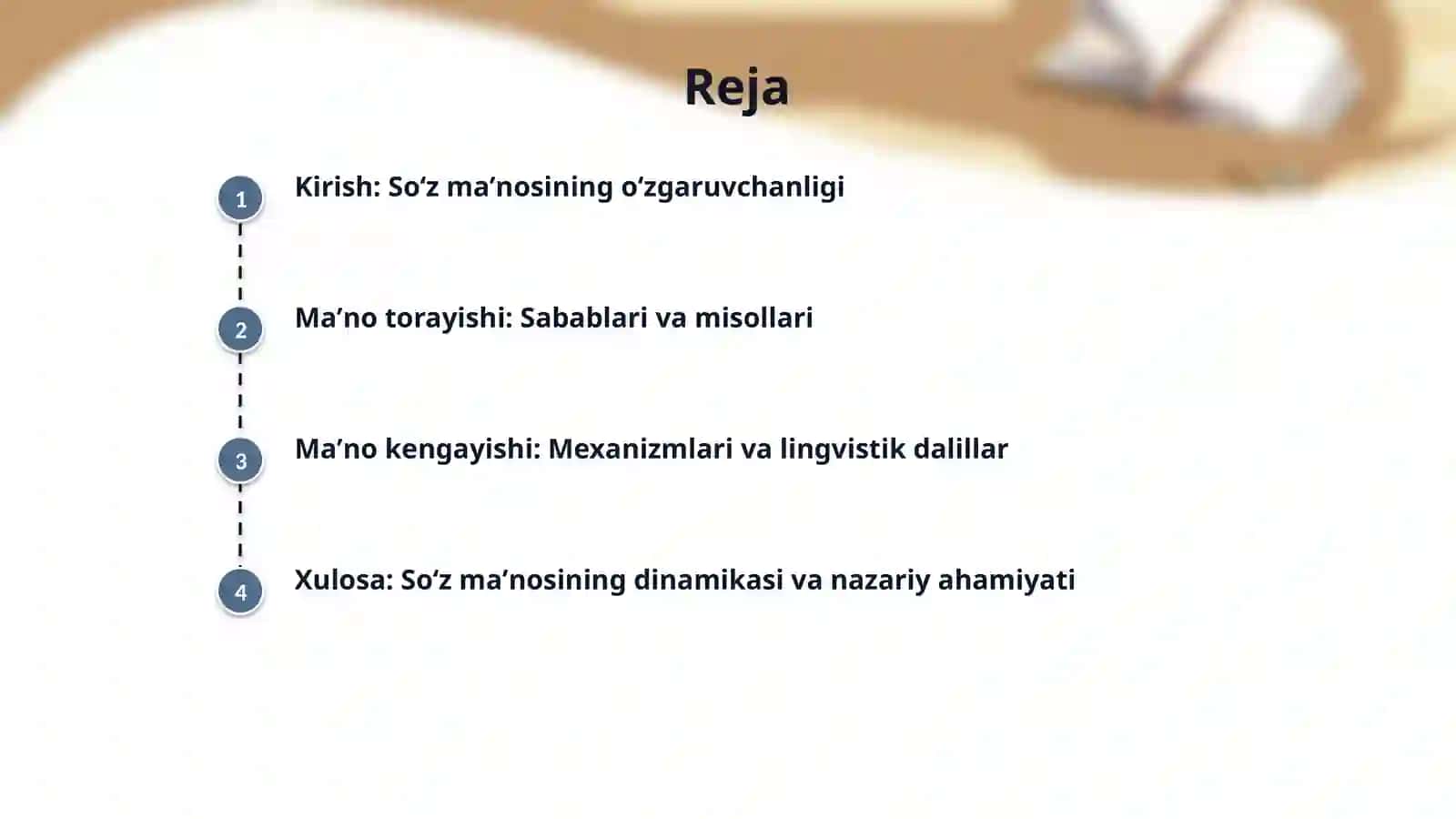 Soʻzning maʼnoviy taraqqiyoti. Leksema  maʼnosining torayishi va kengayishi 2