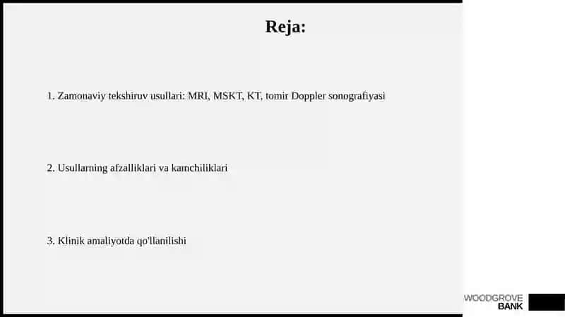 Zamonaviy tekshirish usullari 2