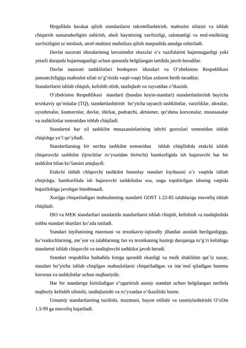 STANDARTLAR VA O’LCHОV VОSITALARI USTIDAN DAVLAT NAZОRATI 2