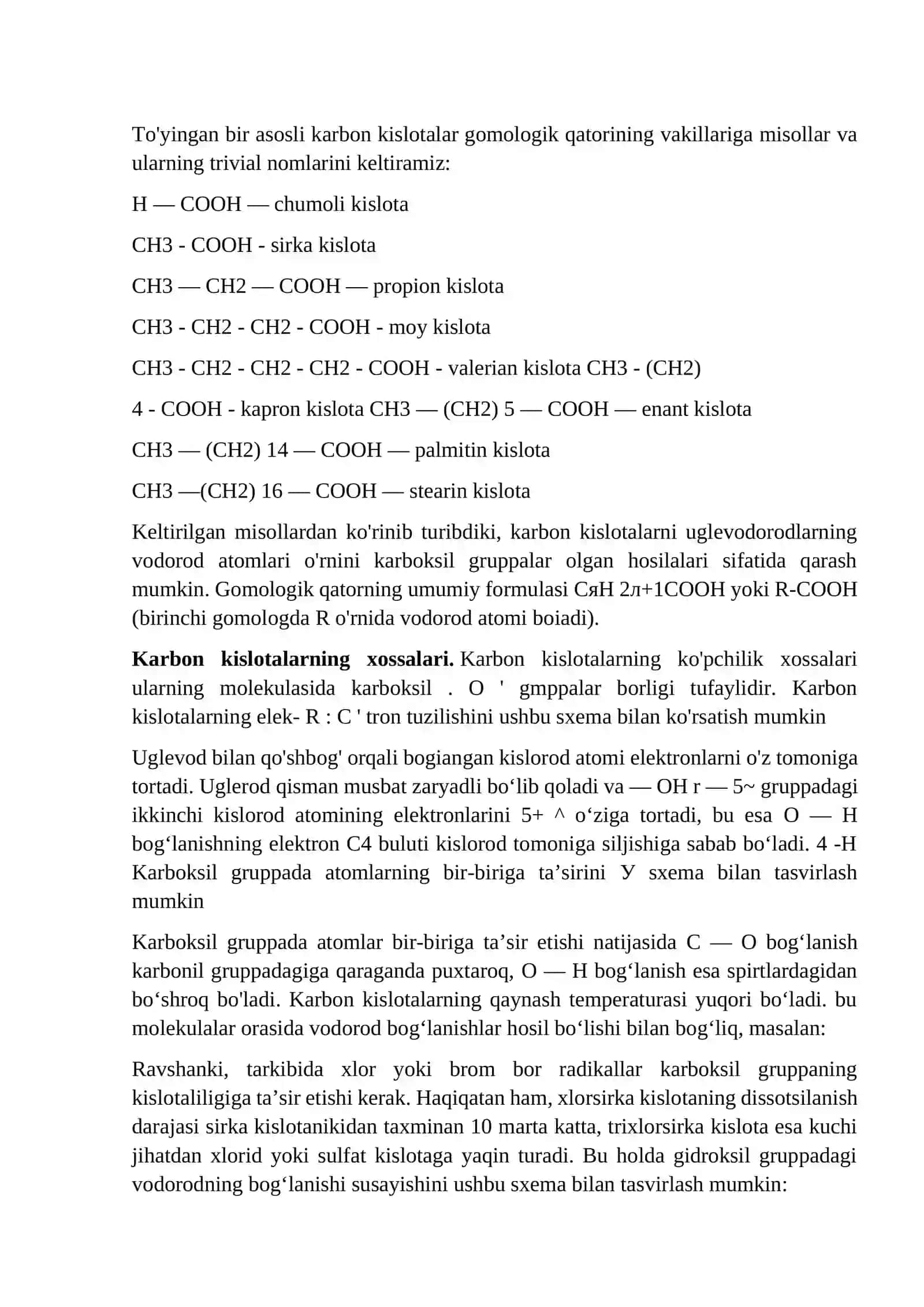 Karbon kislotalar va ularning xosilalari 2