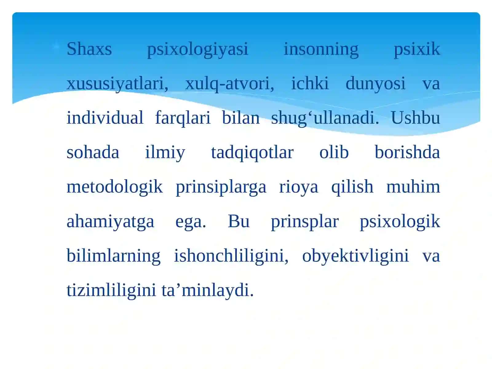 Shaxspsixologiyasining metdologik prinsiplari 2