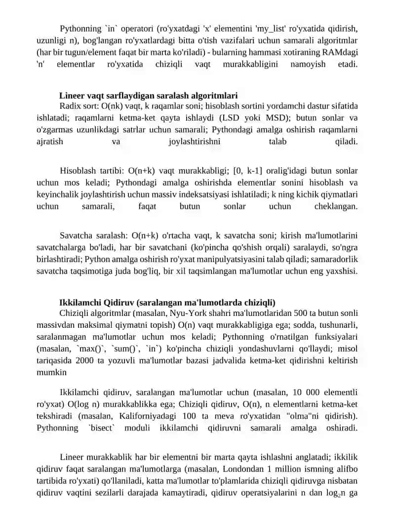 Pythonda chiziqli algoritmlar 2